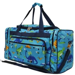 DINOSAUR LARGE DUFFLE BAG 23" N'GIL -NEW ARRIVAL, BLUE WITH DINOSAUR THEME PRINT - Picture 1 of 3