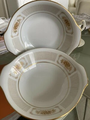 NORITAKE - MONTROSE - 2 X CEREAL BOWLS IMMACULATE - 17X15.5CMS - AS NEW - image 1 of 3