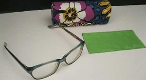 VERA BRADLEY GRACE EYEGLASS FRAMES WITH CASE AND CLEANING CLOTH RIO 53-15-135 - Picture 1 of 8