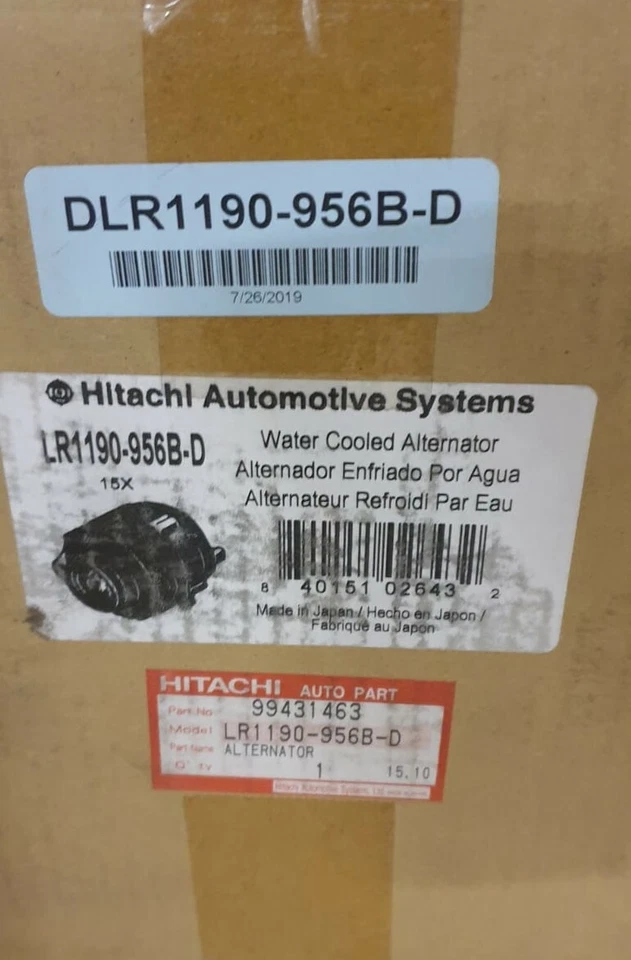 Neu Hitachi Lichtmaschine, Wassergekühlt LR1190-956B-D AUDI A8, Q7 LAMBORGHINI - Image 1 of 1