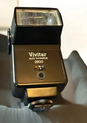 Vivitar Electronic Flash 2800 Hot Shoe Mount Universal Auto Manual Tested Works - Image 1 of 4