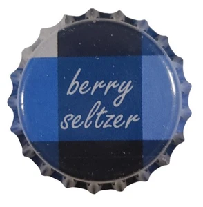100 Blue Beer Bottle Caps Berry Seltzer (New, Uncrimped) Plaid - Picture 1 of 6