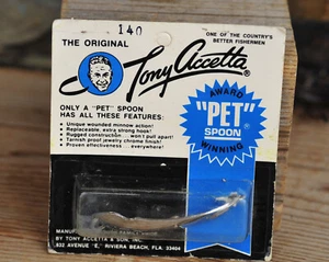 Vintage Fishing Lure - 140 Tony Accetta PET Spoon sz 14 NOS - Picture 1 of 3