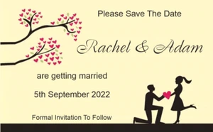 10 Premium Wedding Save The Date Cards Save The Evening Change The Date  - Picture 1 of 24