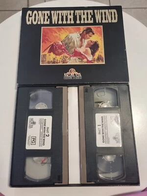 Gone With The Wind VHS Clark Gable Video Cassette Tape PAL Region PG Box Set - Image 1 of 2