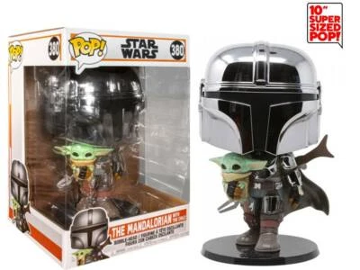 Star Wars The Mandalorian with The Child (Baby Yoda) 10” 25cm Pop! Funko n° 380 - Immagine 1 di 4