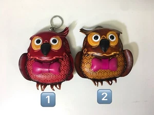 Bolso pequeño de cuero hecho a mano/cartera/bolsa de monedas/billetera- búho con arco - Imagen 1 de 2