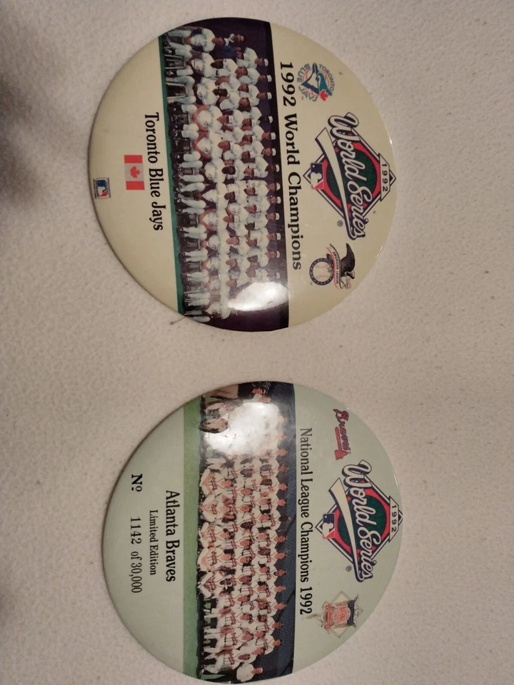 Atlanta Braves/Toronto Blue Jays 1992 World Series Limited Ed. Memorabilia G-VG  - Image 1 of 4