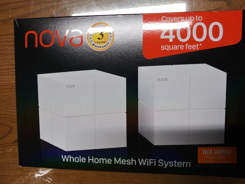 Tenda - Nova Mesh Wi-Fi Router/Extender 4000 sq ft Coverage (Pack of 2) - Image 1 of 4