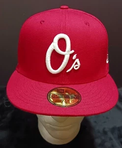 New Era Baltimore Orioles 50th Anniversary Fitted Hat 7 3/8 Cooperstown - Picture 1 of 7