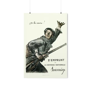 Poster propaganda francese prima guerra mondiale 24x36 pollici | stampa prestito militare prima guerra mondiale, 1916 Francia - Foto 1 di 9
