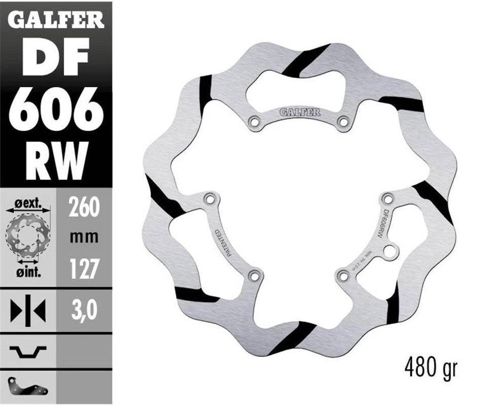 Galfer front brake disc WAVE FIXED GROOVED 260x3mm KTM 525 SX 2003 - Image 1 of 1