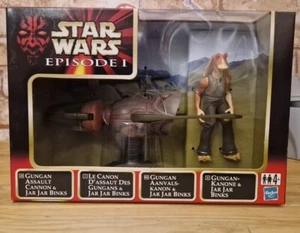 Star Wars Hasbro 1999 GUNGAN ASSAULT CANNON & JAR JAR BINKS Action figure BNIB - Picture 1 of 6