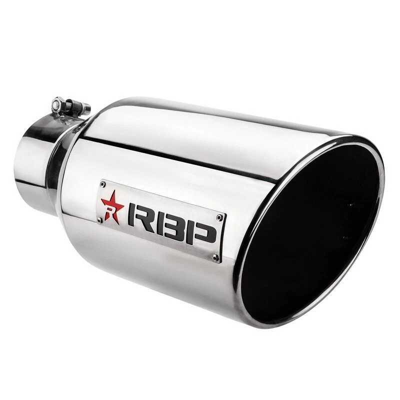 Stainless Steel Round Exhaust Pipe Muffler Tail Car Auto Chrome Tip Accessories - Image 1 of 1