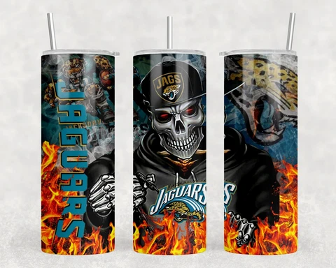 Jaguars Skull 20 oz Tumbler Cover