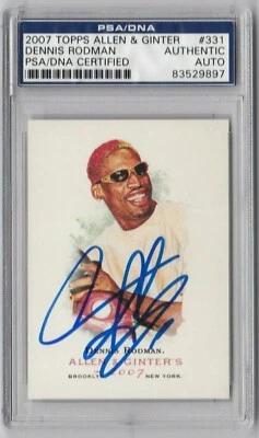 Dennis Rodman Signed 2007 Topps Allen & Ginter's PSA/DNA Certified  - Quantity - Image 1 of 2