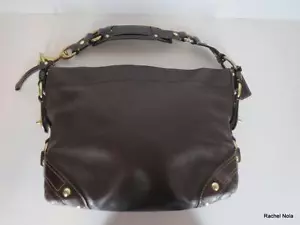 Borsa Coach borsetta borsetta tote tracolla taglia M media pelle marrone tracolla larga - Foto 1 di 11