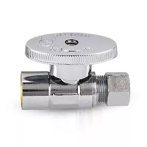 Válvula de parada recta EFIELD 1/2"Sweat×3/8"OD Compr. 1/4 vuelta sin plomo envío gratuito - Imagen 1 de 4