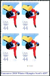 Vancouver 2010 Winter Olympics Plate Block of 4 MNH Scott's 4436 PL V111111 - Picture 1 of 2