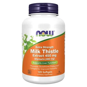 NOW FOODS Silymarin Milk Thistle Extract Extra Strength 450 mg 120 Softgels - Picture 1 of 10