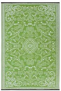 Recycled Plastic Outdoor Rug Waterproof Reversible Murano Green - Picture 1 of 5