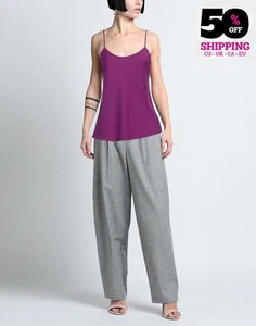 RRP€280 MAX MARA Oboli Silk Top IT42 US6 UK10 M Purple Sleeveless Made in Italy - Picture 1 of 6