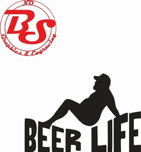 2x BEER LIFE Funny Tumbler Cup Glass Bottle Vinyl Decals FIT yeti noBS - Picture 1 of 1