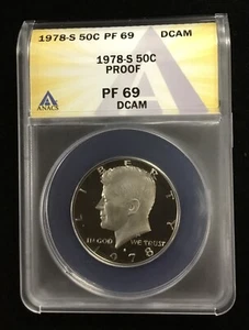 1978-S 50c Kennedy Half Dollar ANACS PF 69 DCAM - Picture 1 of 4