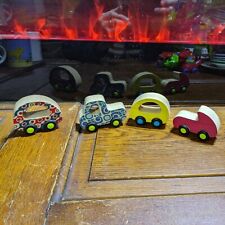 Set of 4 MAISON BATTAT 2017 B. Free Wheee-lees Wooden Cars Age 1 Year+