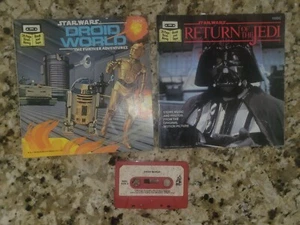 Vintage Star Wars Droid World & Return Of The Jedi Read Along Book & Cassette - Picture 1 of 2