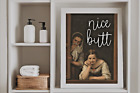 Bathroom vintage style print funny nice butt toilet loo funny poster A2 A3 A4