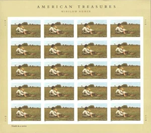 US Winslow Homer American Treasures 44c Stamp Sheet Scott #4473 - Picture 1 of 1