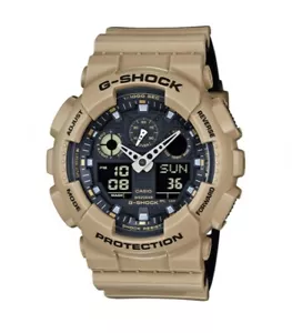 Casio G-SHOCK GA100L-8A Men's XL 3-Eye Layered Military Tan Analog-Digital Watch - Picture 1 of 3