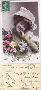 AUGURALI - BUONE FESTE - BONNE FETE - SAZERAC PHOT. - VIAGG. 1908 -76956- - Picture 1 of 1