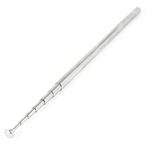 Silver Tone FM Radio 7 Sections Telescoping Antenna Aerial 38" 97cm A6V76966 - Zdjęcie 1 z 3