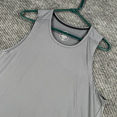 ASICS Tank Top Shirt Mens Medium Gray Sleeveless Running Workout Gym Casual New - Image 1 of 4