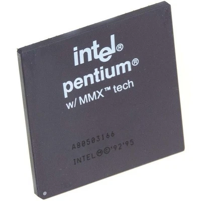 Intel Pentium Mmx 166 A80503166 SL27K Socket PGA296 296 Pin Vintage Collectors - Image 1 of 2