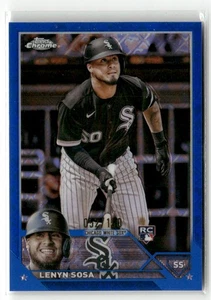 2023 Topps Chrome Logofractor Edition #114 Lenyn Sosa Blue Refractor #/150 SP - Imagen 1 de 2
