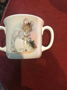 1986 Royal Albert Beatrix Potter Hunca Munca Becher Tasse Doppelhenkel - Bild 1 von 3