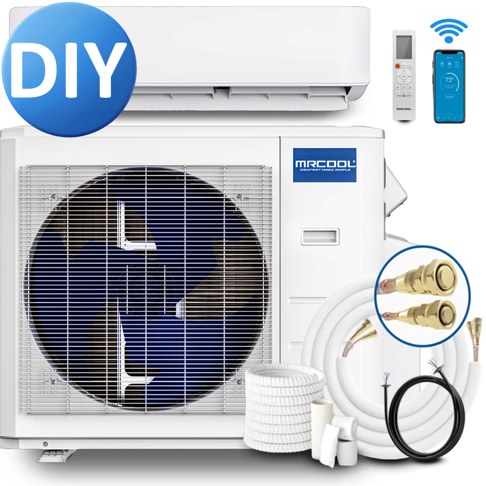 MRCOOL DIY 5th Gen EasyPro 12K BTU Single Zone Mini Split Complete System 115V