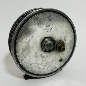 Antique Vintage Homer Perfection Flick-Em Fly Fishing Reel Spool Twin Handle 4" - Picture 1 of 8