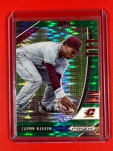 2020 Panini Prizm Draft Picks - Zavier Warren #PDP92 Green Pulsar Prizm (RC) - Picture 1 of 2