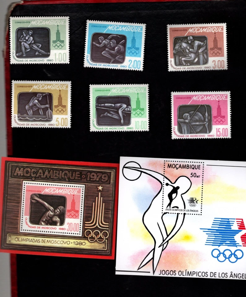 Mozambique sc#624-9 #630.864 hojas de recuerdo (1979) MNH Foto 1 de 1