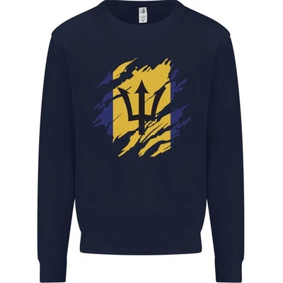 Desgarrado Barbados Bandera Barbadians Día Fútbol Hombre Jersey Sudadera - Imagen 1 de 4