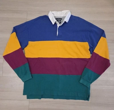Camisa De Colección Años 90 Dockers Rugby Bloque de Color Rayas Manga Larga Para Hombre Talla XLT  Foto 1 de 4