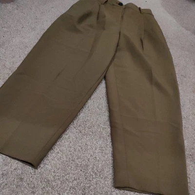 Zara Women’s Khaki Wide Leg Trousers Size Small - Image 1 of 4