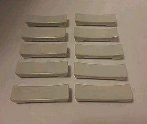 10er Set Porzellan Messer/Stäbchenauflagen weiß 2 1/2" L - Bild 1 von 8