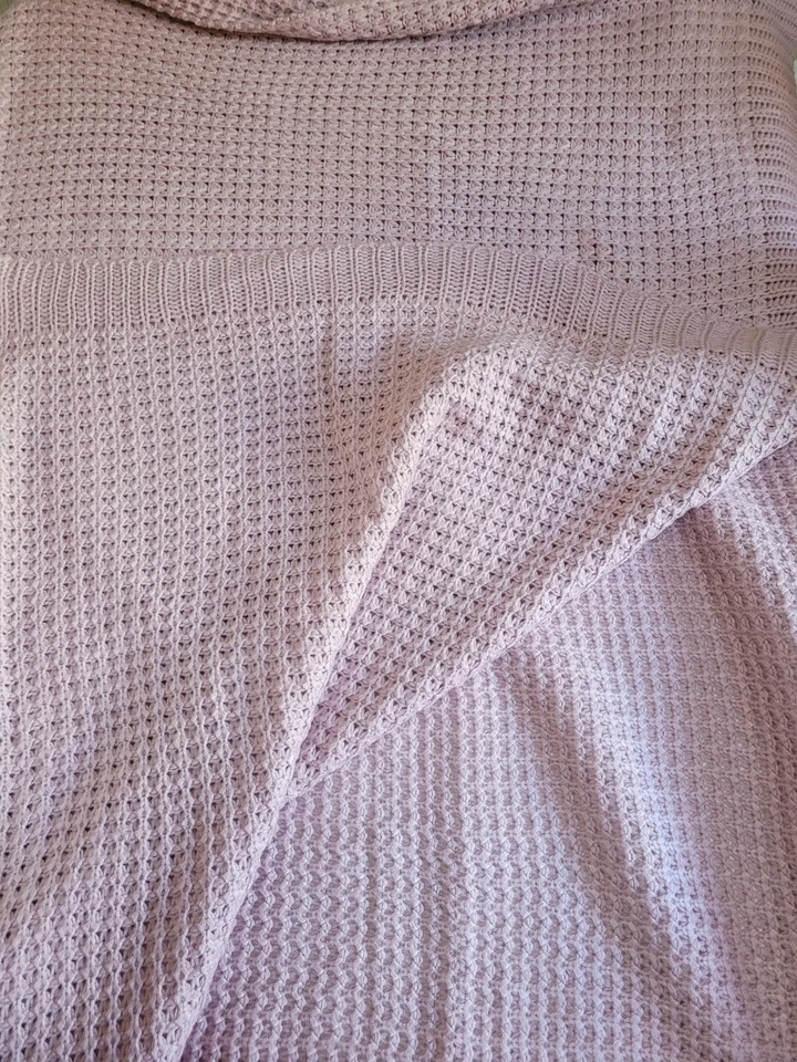 Decke Kuscheldecke  Häkelstyle 150x200 cm altrosa - Bild 1 von 1