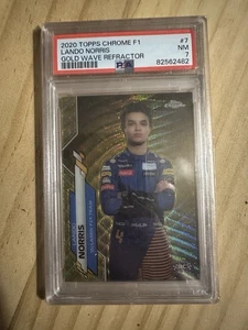 2020 Topps Chrome Formula 1 F1 Lando Norris Gold Wave Refractor /50 (RC) PSA 7  - Bild 1 von 2