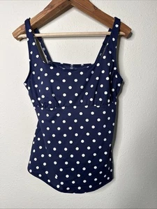 Lands End Womens Tankini Top Size 14 Underwire Double Lined With Silicone Grip - Picture 1 of 9